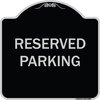 Signmission Designer Series Sign-Reserved Parking, Black & Silver Heavy-Gauge Aluminum, 18" x 18", BS-1818-9900 A-DES-BS-1818-9900